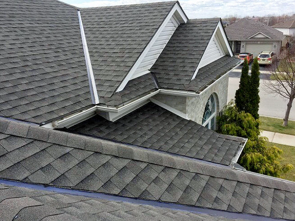 Shingle roofing job done by Elgin Roofing